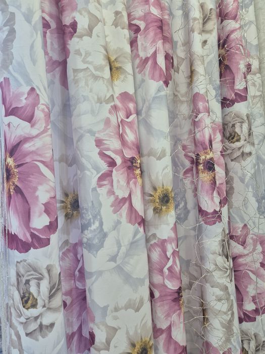 Шторы красивые розовый