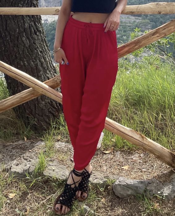 Брюки атласные zara