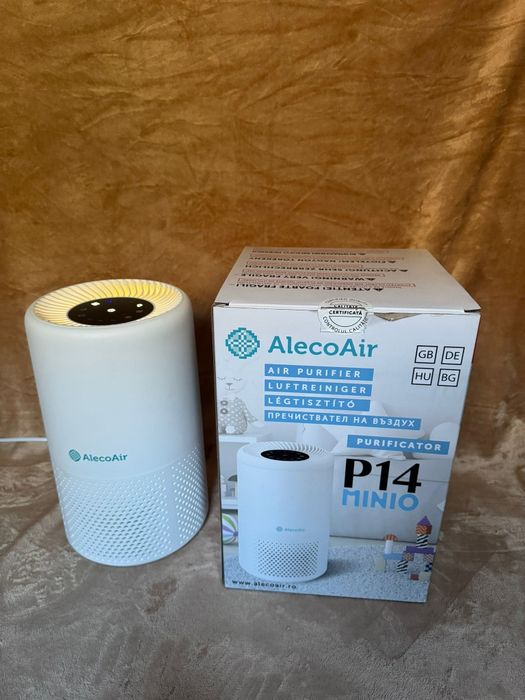Purificator aer AlecoAir P14 Minio – ca nou, LED ambiental, cu cutie