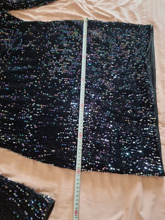 Rochie XXL catifea si paiete