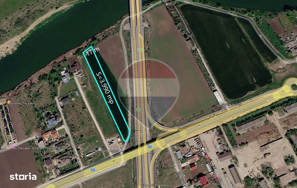 Teren intravilan 3,990 mp Moara Vlasiei