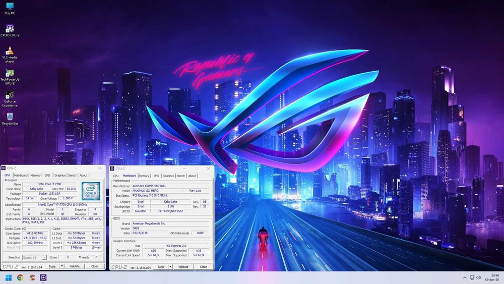 KIT 1151 Placa Asus Z170 ROG Maximus HERO VIII+i7-7700+Cooler+Shield la 500lei