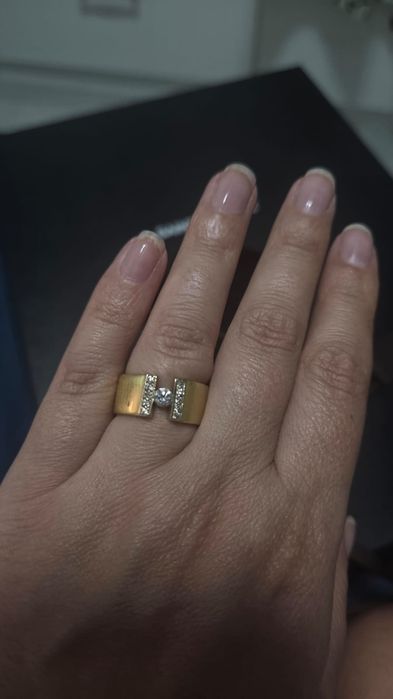 Inel Aur Galben 18K Model Hermes - Diamant Central 0.25ct masiv (12.59g)