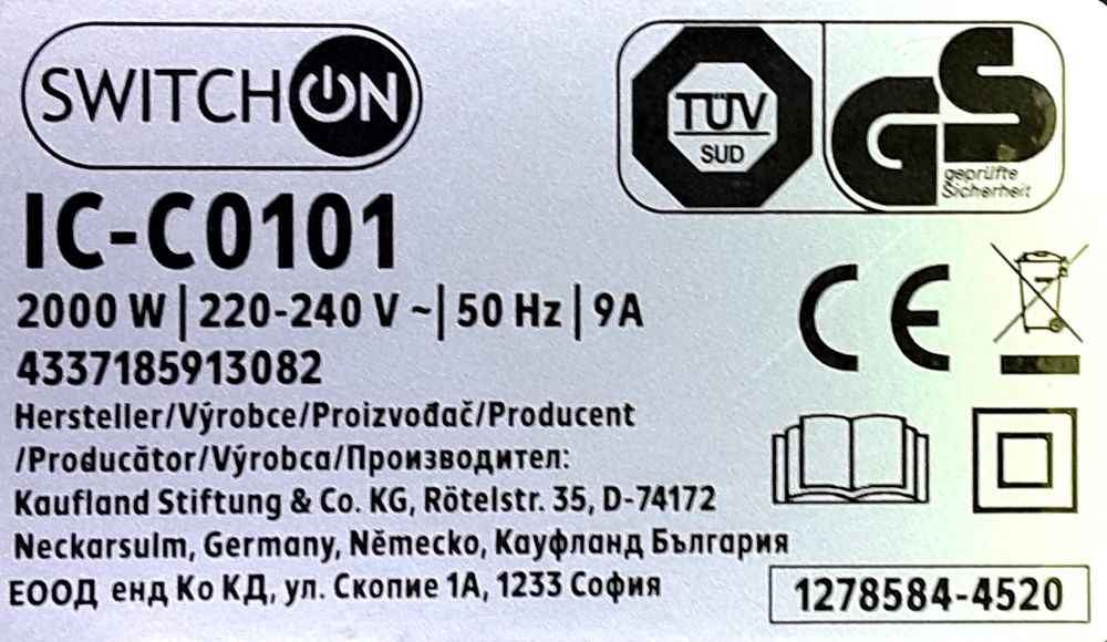 PLITA ELECTRICĂ cu INDUCTIE SWICWON Germania 2000 W Noua - 190 Lei