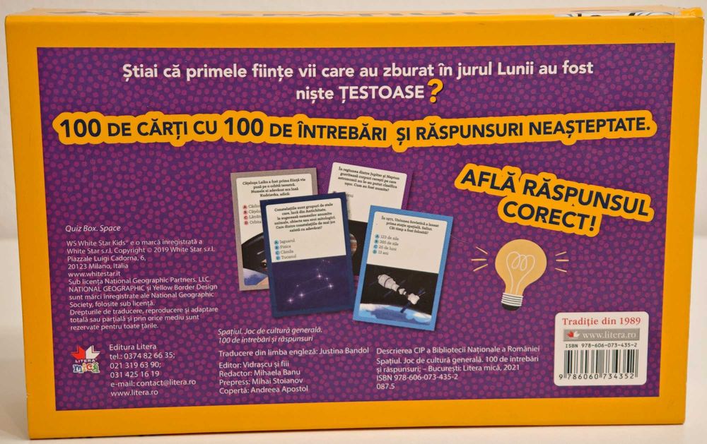 Joc cultură generală „Spațiul” – National Geographic Kids / Litera (7-12 ani)