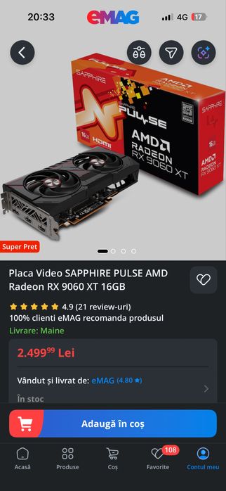 AMD 9060XT Sapphire Pulse