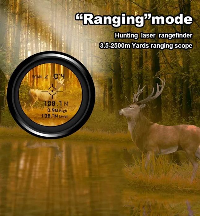 Нов Професионален 8в1 Лазерен Далекомер до 1500 метра