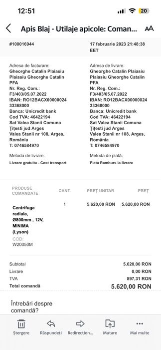 Centrifuga radiala 24 rame 3/4 -1/2