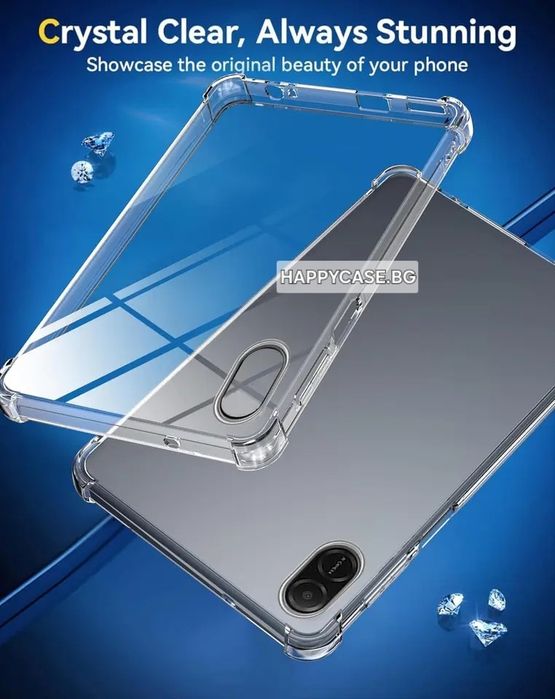 Honor Pad X8b 11.0" 2026 / X8a 11.0" 2024 / Усилен прозрачен TPU силиконов кейс гръб за таблет