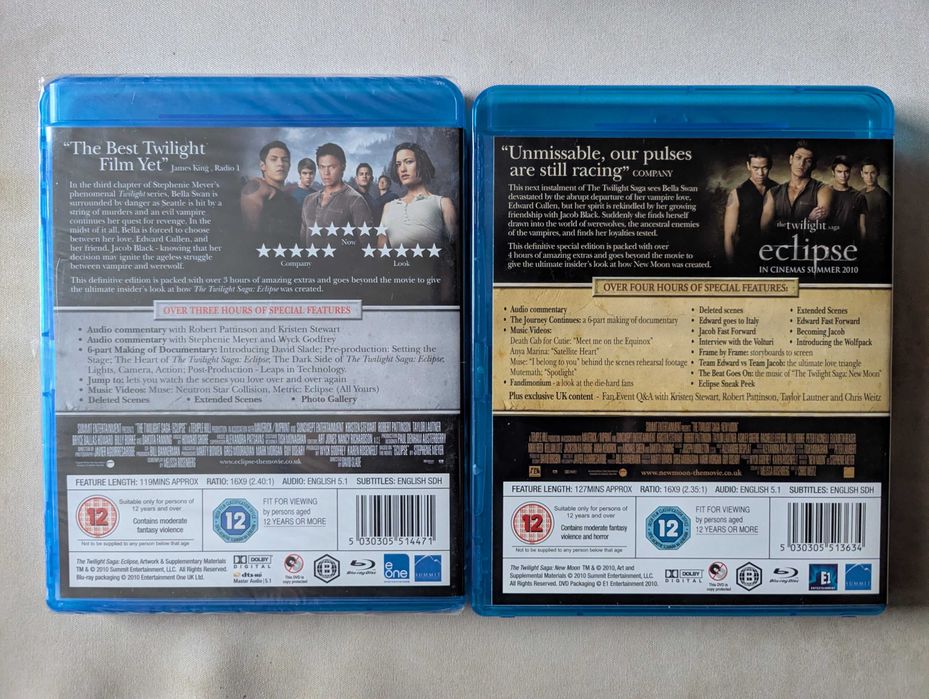 Здрач / Twilight част 2 и 3 на Blu-ray