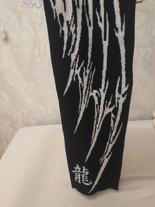 шарф крылья, черно белый