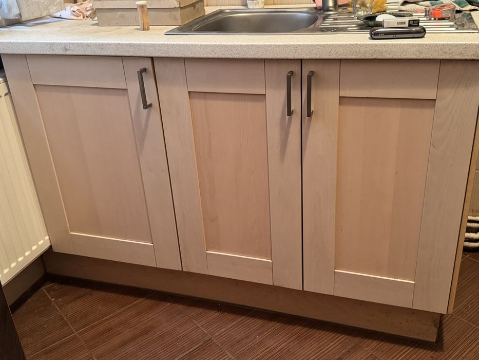 Set Complet Bucătărie IKEA (5 Corpuri) + Blat și Chiuvetă TEKA (foarte putin folosite)