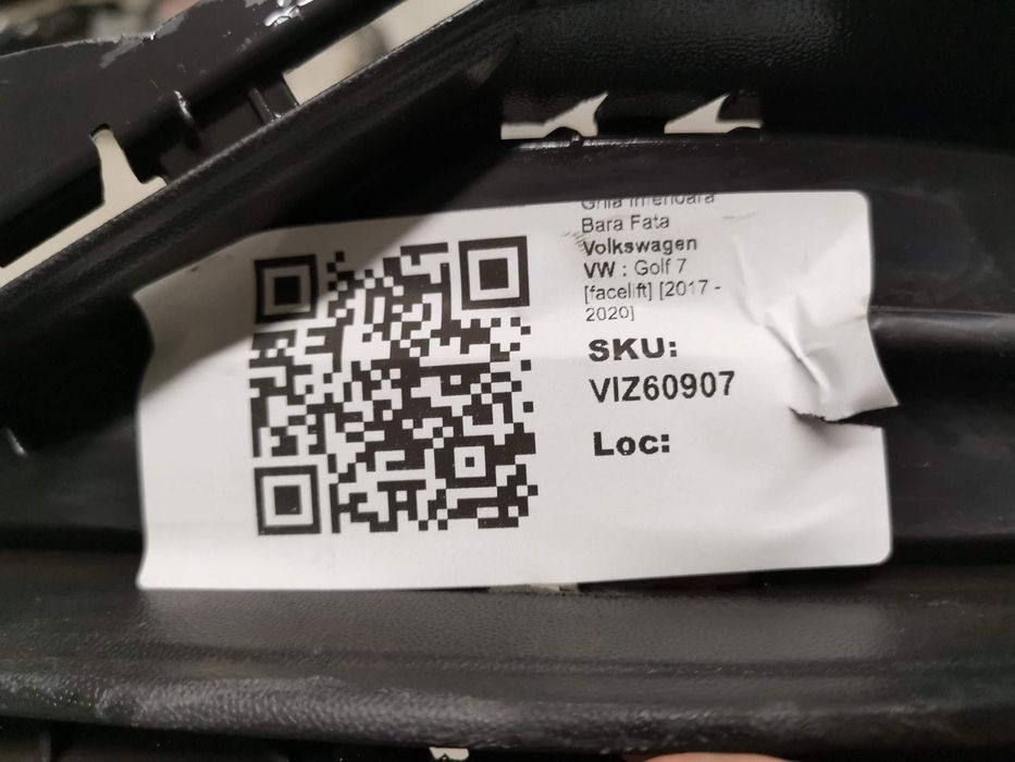 Долна решетка предна броня Фолксваген ВВ / Volkswagen VW Golf 7 [фейсл