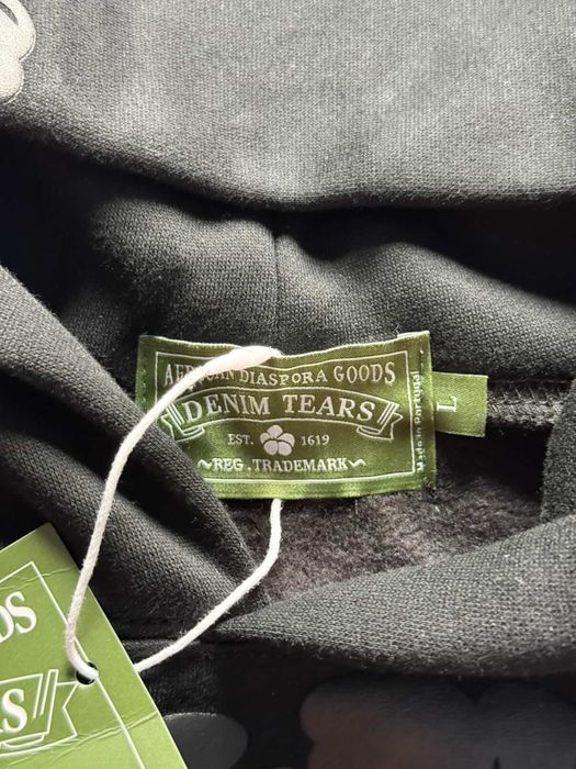 Denim Tears Cotton Wreath Hoodie Black