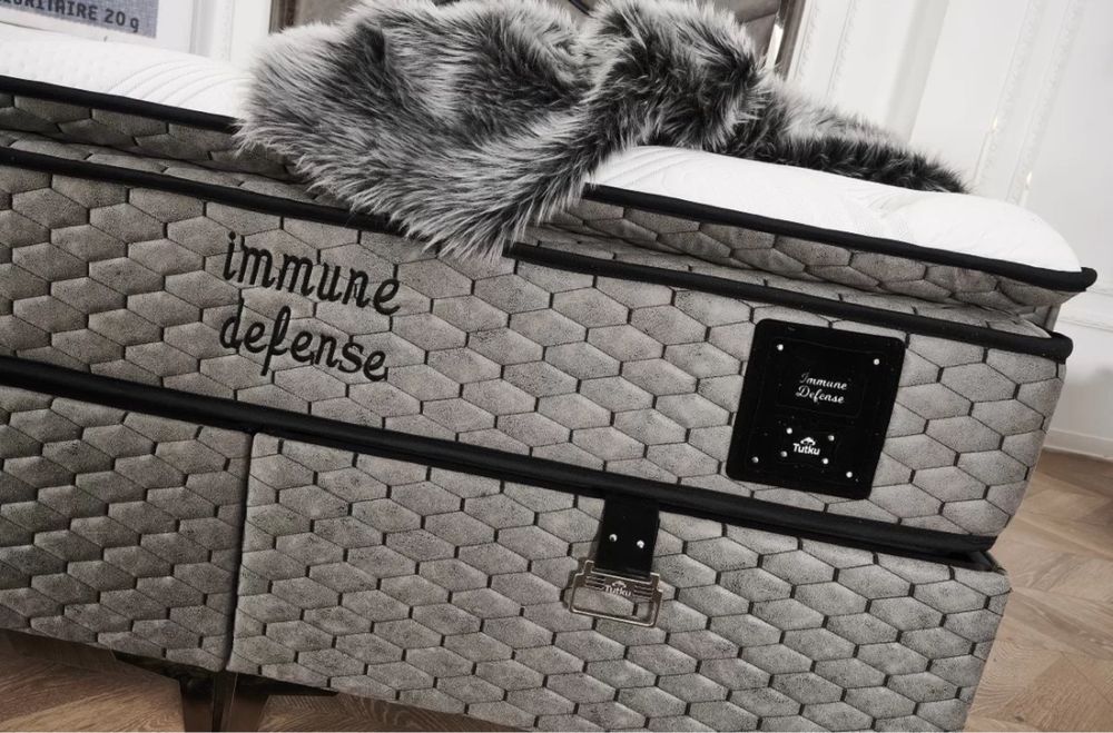 Тапицирано легло Immune Defense Прашно Сиво
