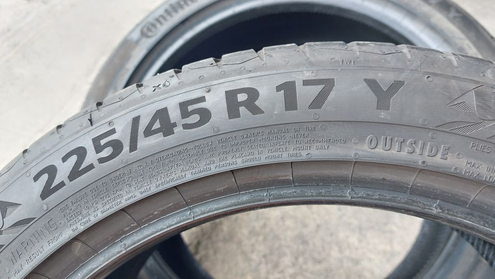 Летни гуми 225/45/17 Continental PremiumContact 7 2 броя