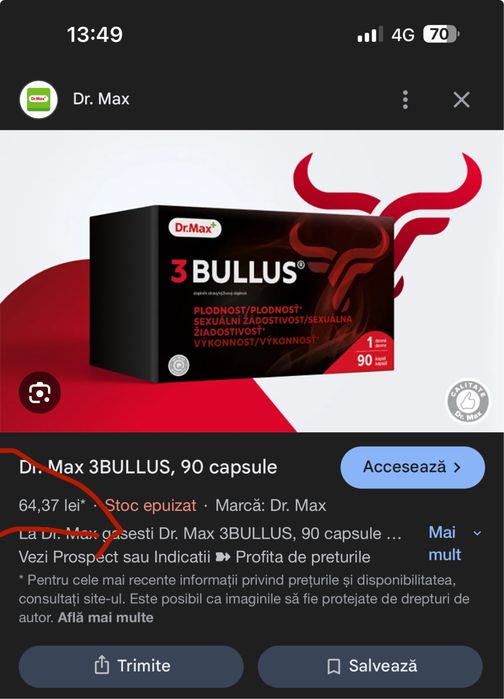 Pastile 3 BULLUS Dr Max NOU