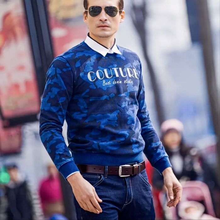 Мъжки модерен колан COWATHER*/Премиум естест.телешка кожа -10%Промоция