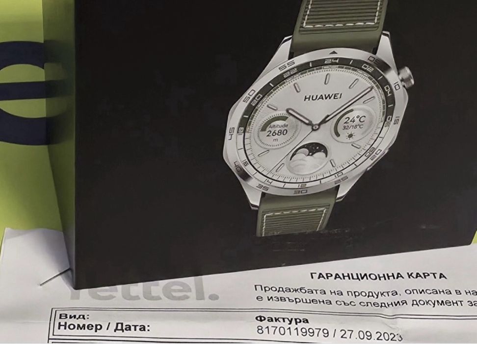 Huawei watch GT 4 | GT4 BT Yettel Гаранция 2025 Green