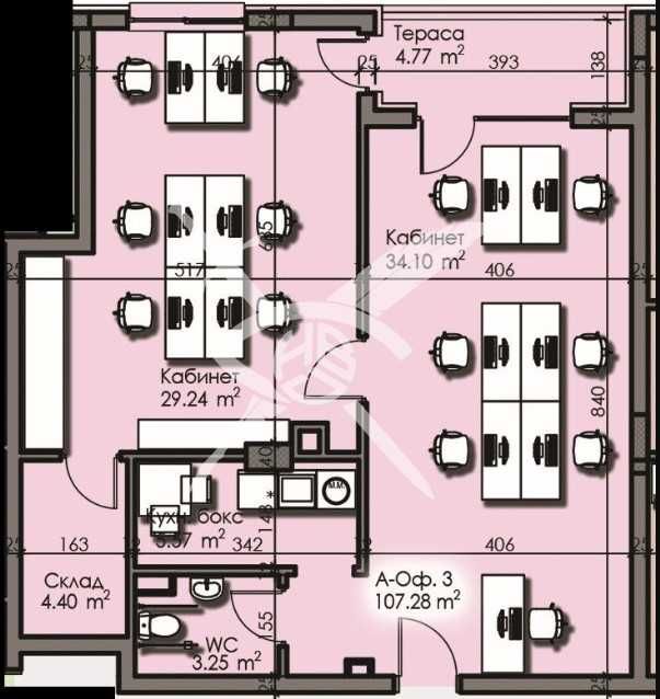Продава се Офис в Бургас, Изгрев - 107 кв.м за 1204 €/кв.м - Снимка #1
