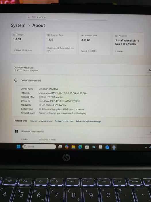HP 4G LTE Laptop 14 инча отличен