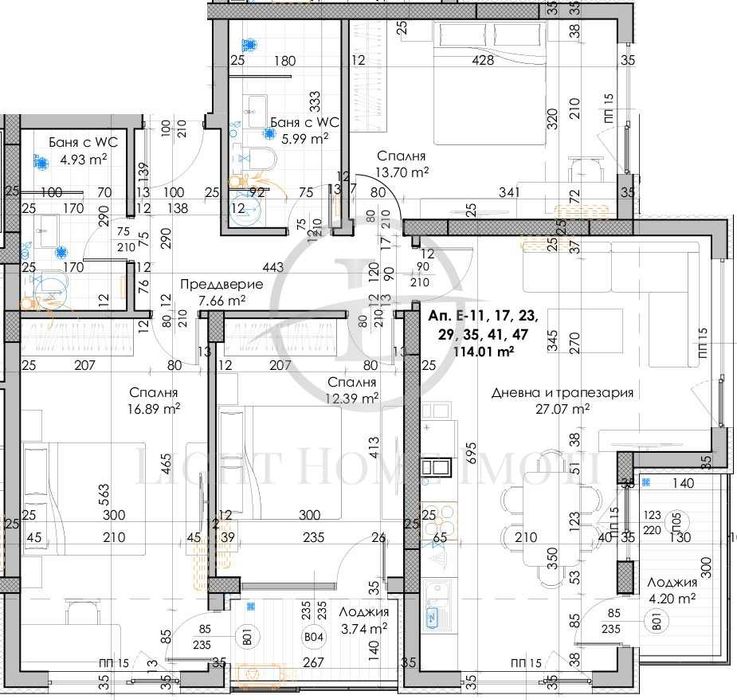 Реф. 883 Четиристаен апартамент в Южен