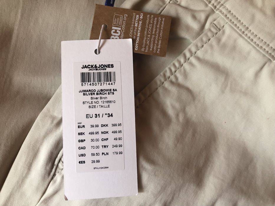 Jack & Jones Marco Bowie Silver Birch Chinos мъжки чино панталони
