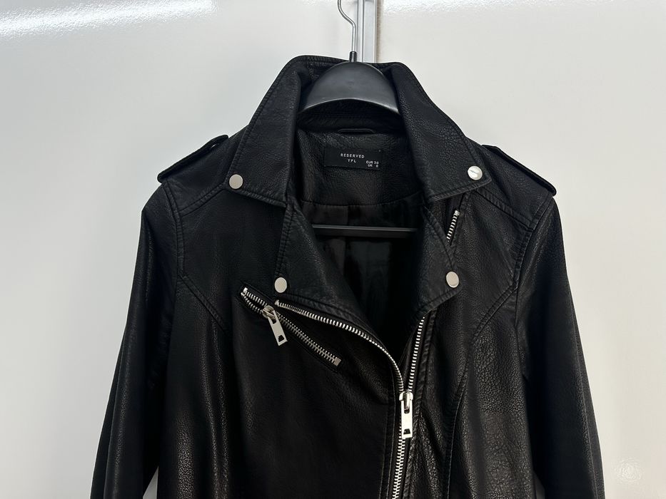 Jacheta piele neagra dama