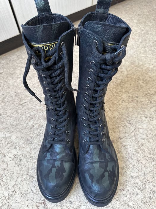 Кубинки Military - естествена кожа