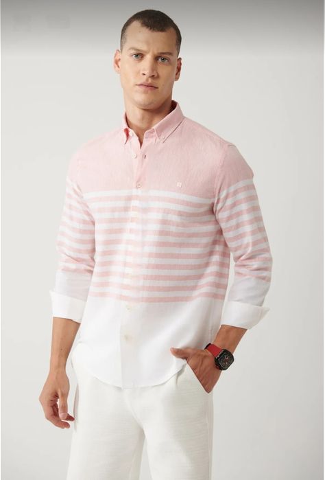 Мъжка риза AVVA памук и лен