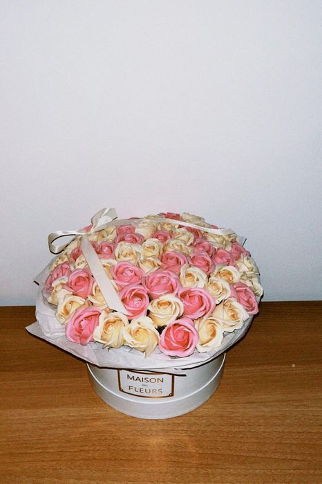 Мыльный букет розы  61шт