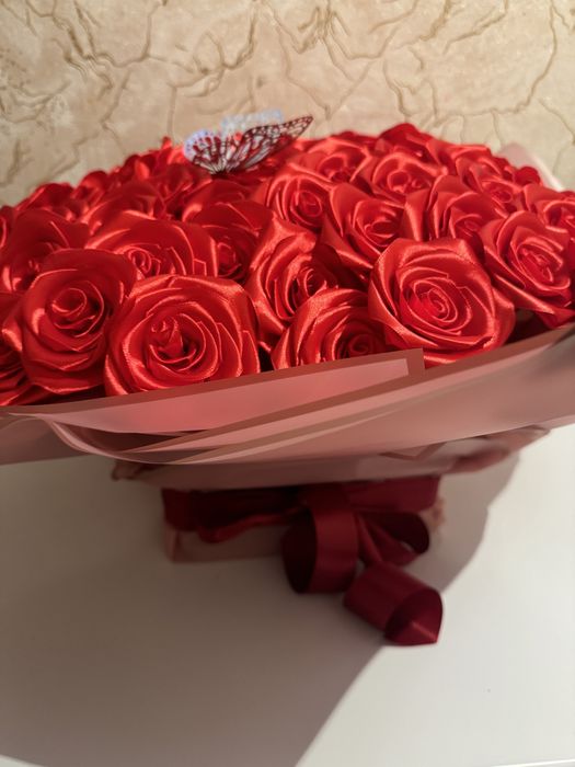 Букет из атласных лент