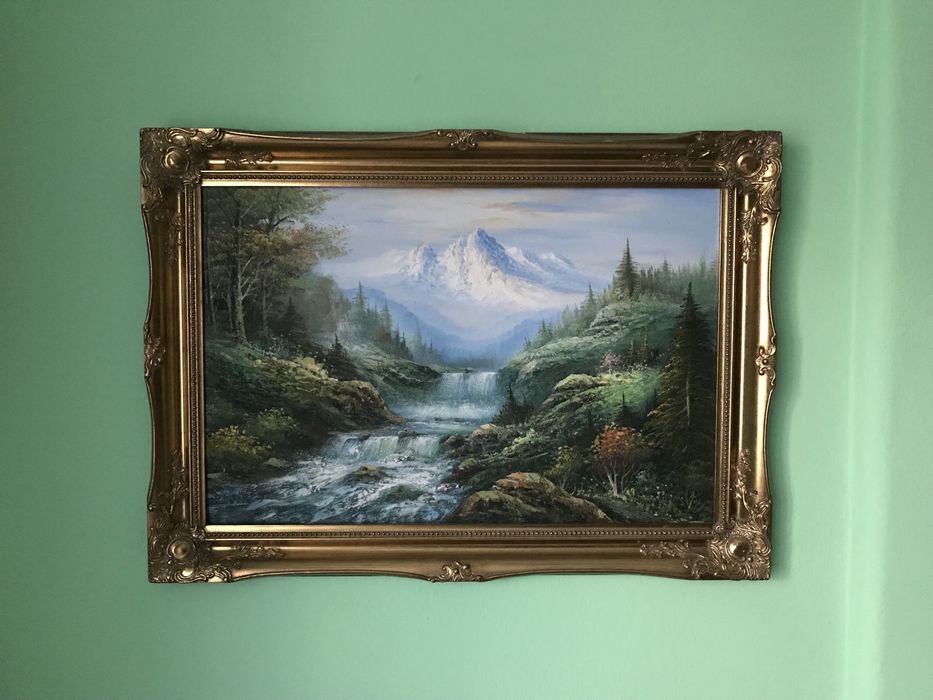 Pictura tablou in ulei pe PFL 90 x 64, din UK