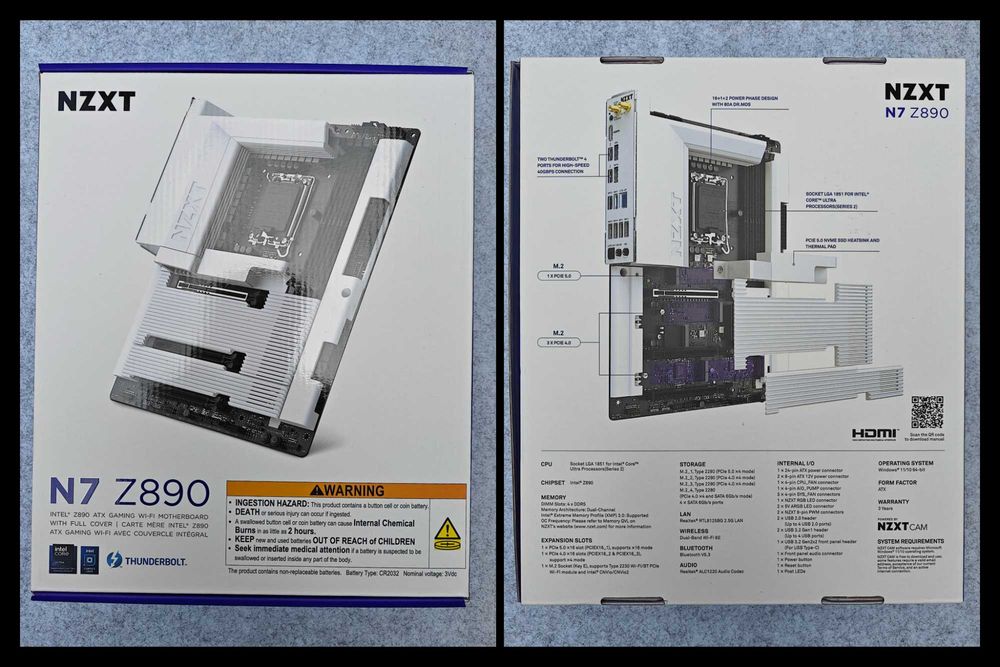 Материнская плата NZXT N7 Z890 LGA1851 DDR5 Wi-Fi 6E ATX