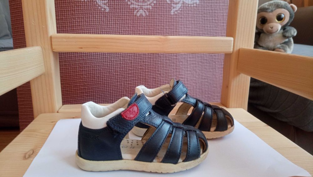 Бебешки сандали GEOX (детски сандали, естествена кожа, сини, №22)