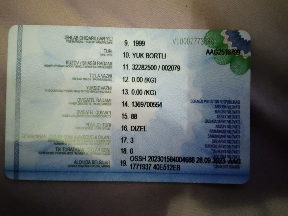 Aveo 1999 ishlab chiqarilgan