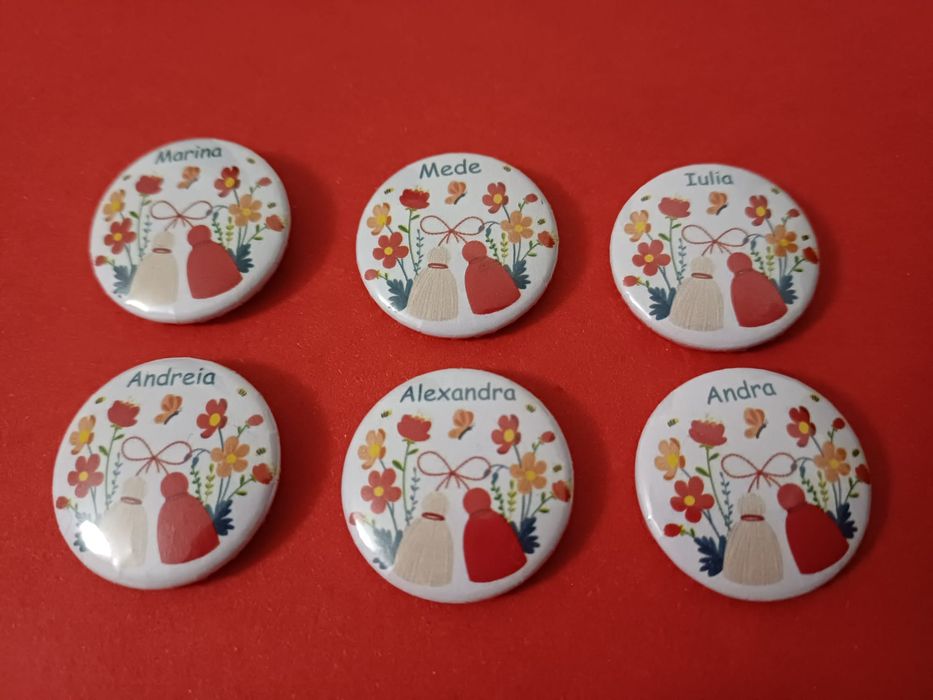 Insigne personalizate martisor/ scoli /evenimente / broșe personalizat