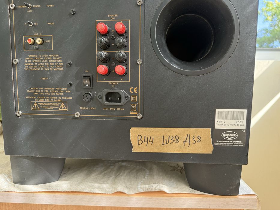 Klipsch KSW 12 Subwoofer 12” активен