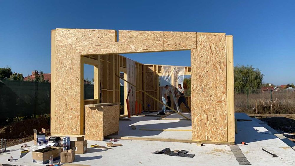 Cabana stil A-Frame, Case, Foisoare si Terase din structura de lemn la comanda