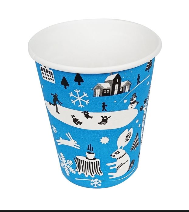 Pahar carton 8 oz/250ml WINTER - 50 buc/set
