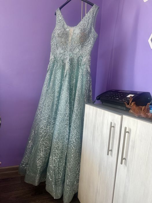 Официална дълга рокля, голям размер XL