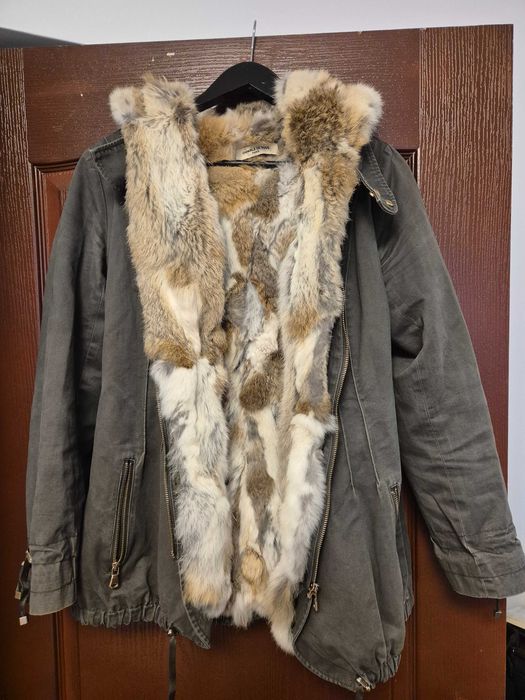 Geaca cu blana naturala de iepure