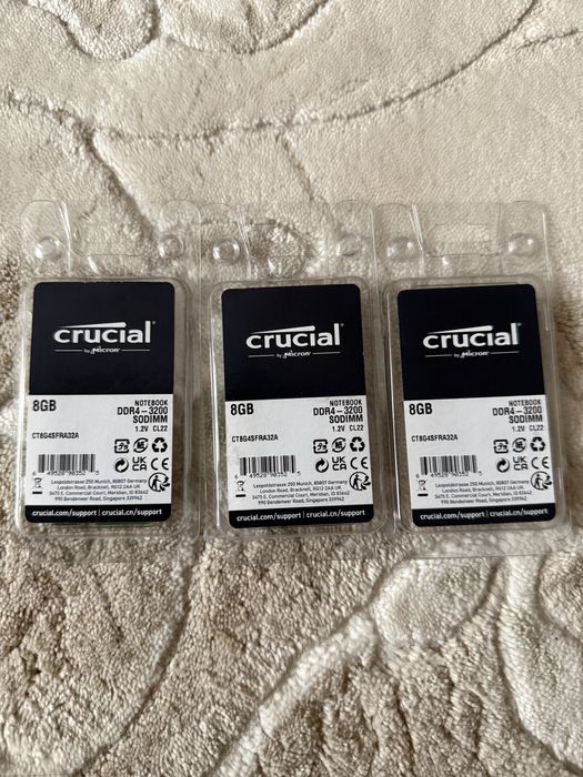 Ram Ddr4 Sodimm 8Gb 3200mhz Crucial