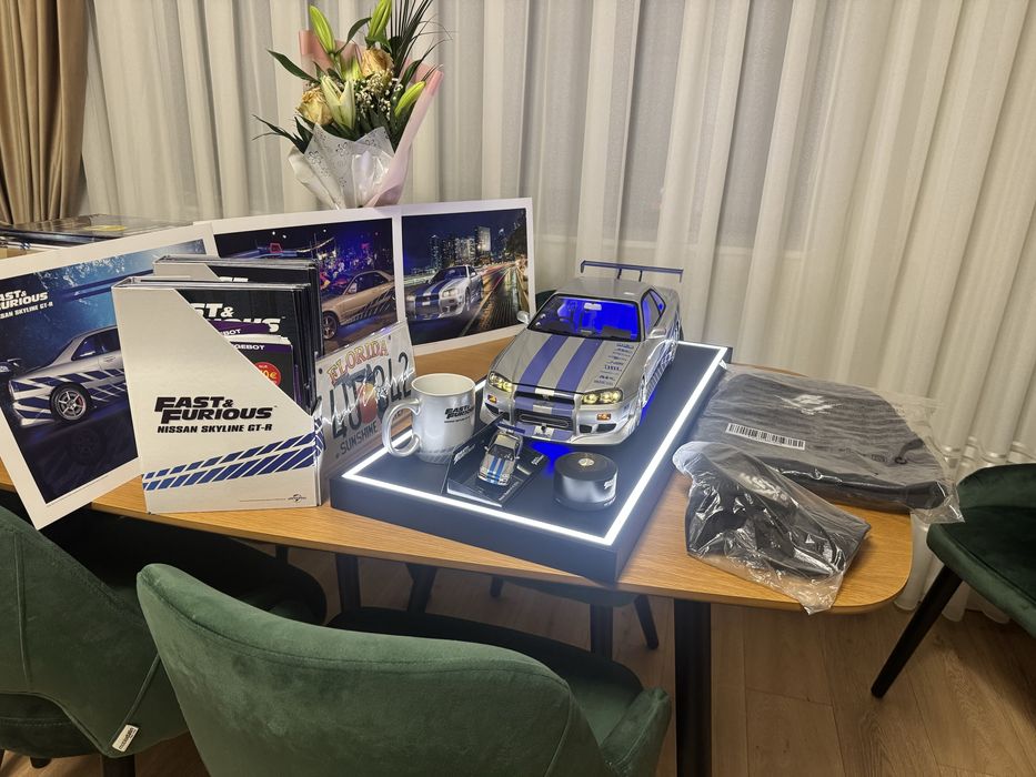 DeAgostini Nissan Skyline R34 GT-R 1:8 Fast and Furious Fanhom macheta