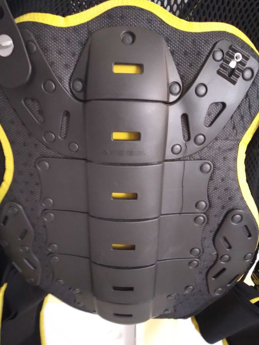 Platoșă protecție moto ACERBIS cu plasă și maneci, XL, Negru/Galben - Ca NOUĂ