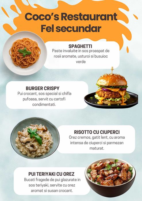 Creare postări Meniul Zilei pentru Restaurante