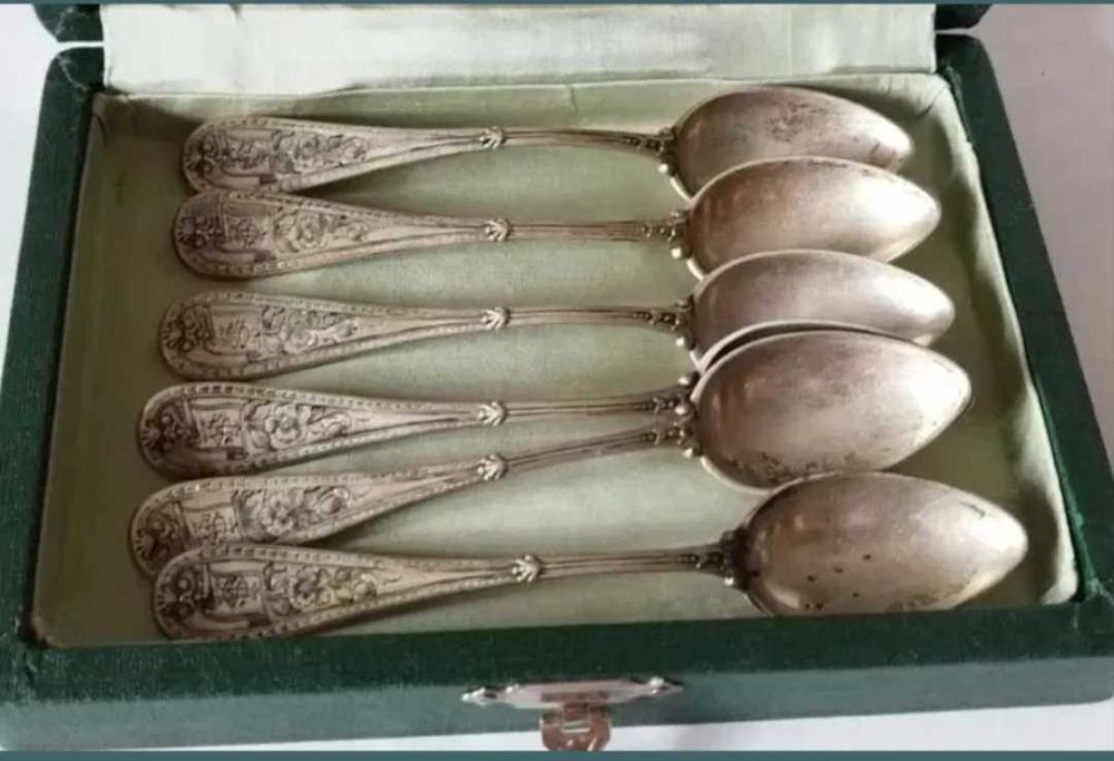 Set lingurite argint masiv romanesti