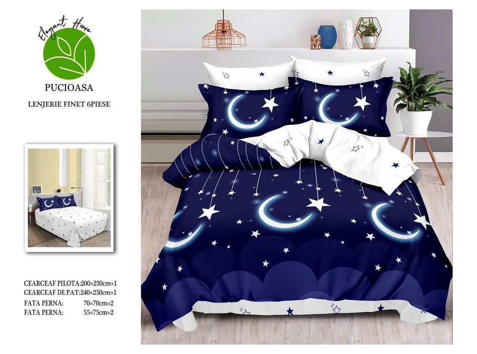 Lenjerii bumbac tip finet 6 piese