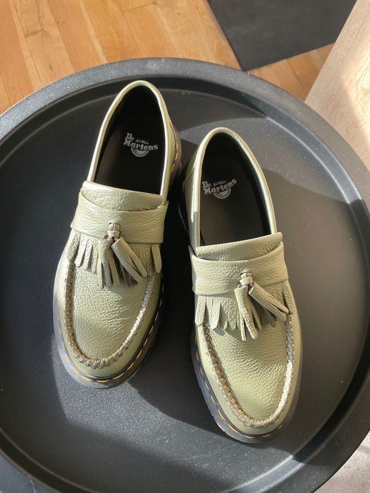 Кожени Лоуфъри Dr Martens Зелено Каки 38