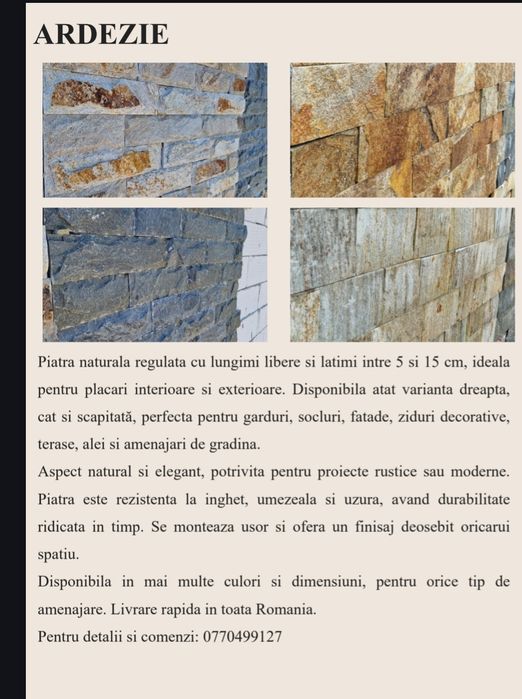 Piatra naturala decorativa gradina travertin piatra de placat piatra de pavat marmura livrare in toata Romania